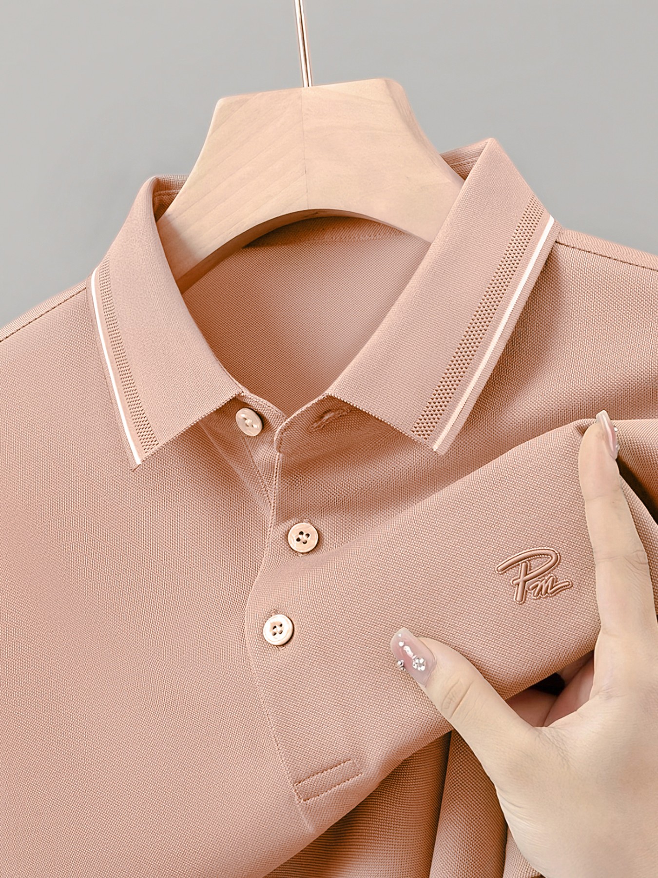 Super Premium PK Cotton Polo T-Shirt [Pm-Dusty Rose]